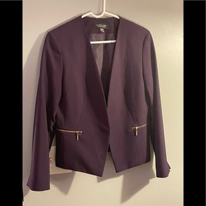 NWOT black label by Evan Picone plum blazer size 10